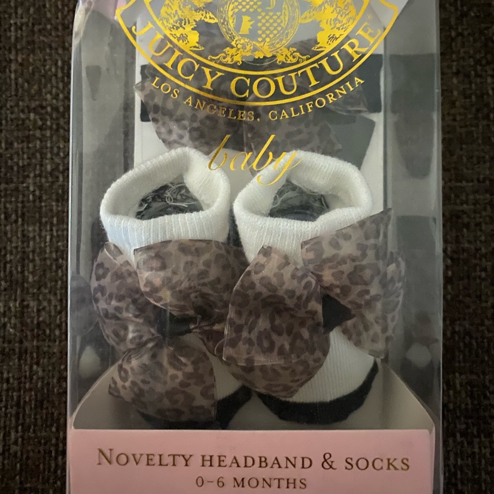 Juicy Couture infant headband and socks